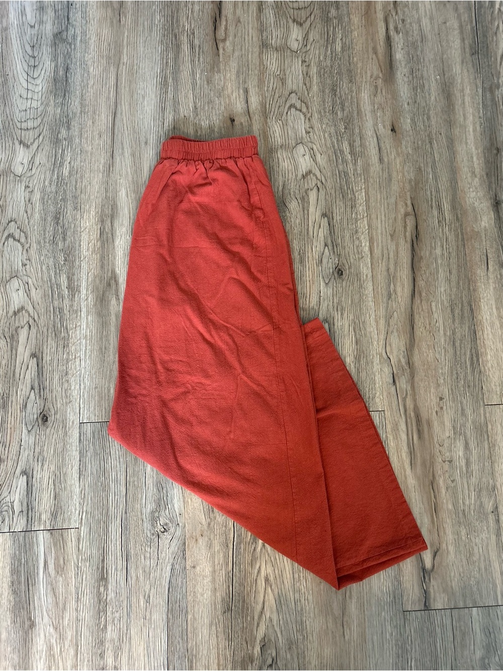 SHEIN Rust Wide Leg Pants